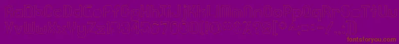 KnochenOutlined-Schriftart – Braune Schriften auf violettem Hintergrund