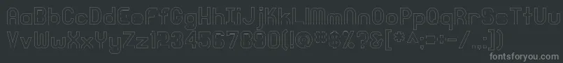 KnochenOutlined Font – Gray Fonts on Black Background