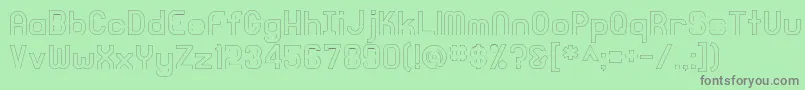 KnochenOutlined Font – Gray Fonts on Green Background