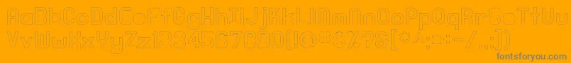 KnochenOutlined Font – Gray Fonts on Orange Background