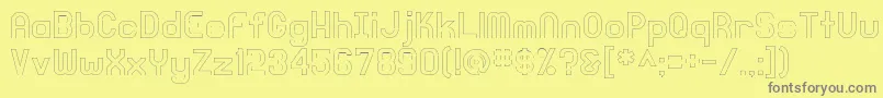 KnochenOutlined Font – Gray Fonts on Yellow Background