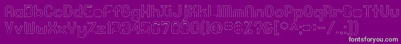 KnochenOutlined Font – Green Fonts on Purple Background