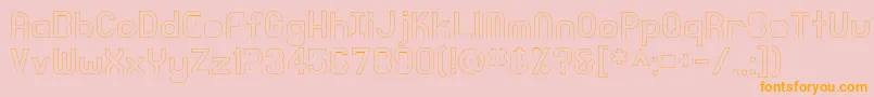 KnochenOutlined Font – Orange Fonts on Pink Background