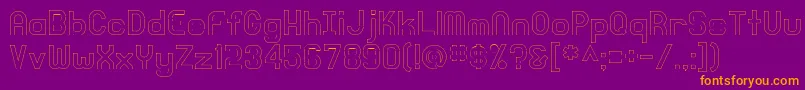 KnochenOutlined Font – Orange Fonts on Purple Background