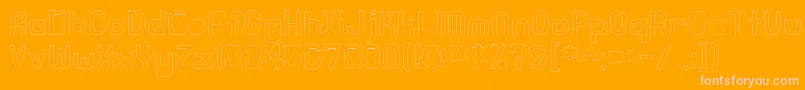KnochenOutlined Font – Pink Fonts on Orange Background