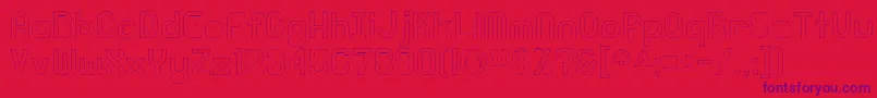 KnochenOutlined Font – Purple Fonts on Red Background