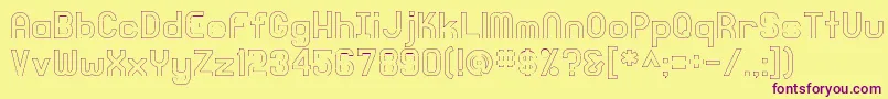 KnochenOutlined Font – Purple Fonts on Yellow Background