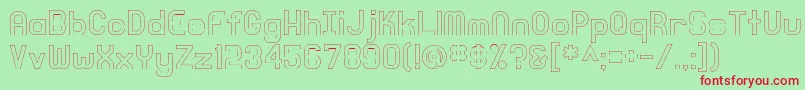 KnochenOutlined Font – Red Fonts on Green Background