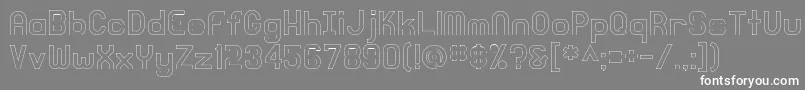 KnochenOutlined-Schriftart – Weiße Schriften auf grauem Hintergrund
