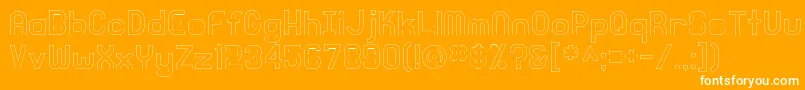 KnochenOutlined Font – White Fonts on Orange Background