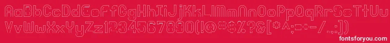 KnochenOutlined Font – White Fonts on Red Background