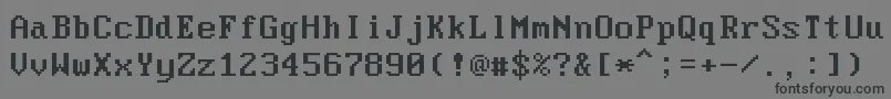 Шрифт ModerDos437 – чёрные шрифты на сером фоне
