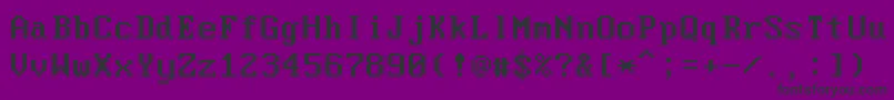 ModerDos437 Font – Black Fonts on Purple Background