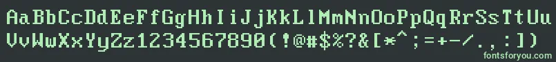 Шрифт ModerDos437 – зелёные шрифты на чёрном фоне