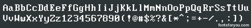 フォントModerDos437 – 黒い背景に白い文字