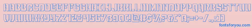 Шрифт Thundertrooperout – синие шрифты на розовом фоне