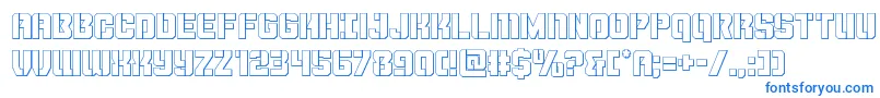 Шрифт Thundertrooperout – синие шрифты