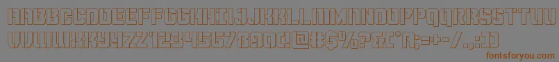 Шрифт Thundertrooperout – коричневые шрифты на сером фоне