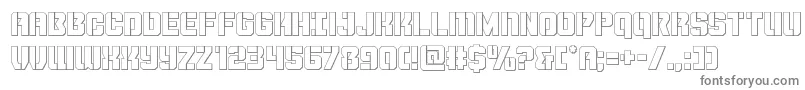 Шрифт Thundertrooperout – серые шрифты на белом фоне