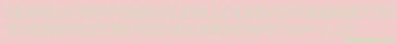 Thundertrooperout-fontti – vihreät fontit vaaleanpunaisella taustalla