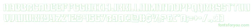 Thundertrooperout-fontti – vihreät fontit valkoisella taustalla