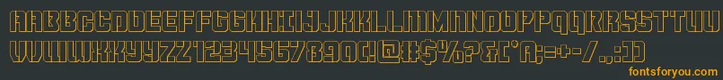 Thundertrooperout Font – Orange Fonts on Black Background