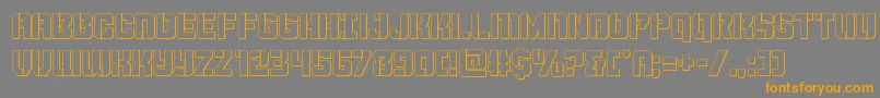 Thundertrooperout Font – Orange Fonts on Gray Background