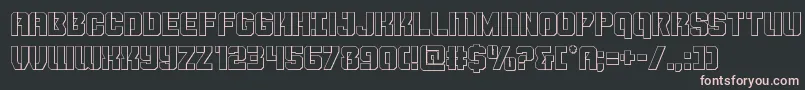 Шрифт Thundertrooperout – розовые шрифты на чёрном фоне