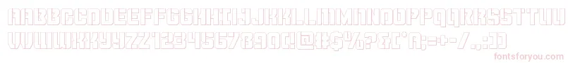 Шрифт Thundertrooperout – розовые шрифты на белом фоне