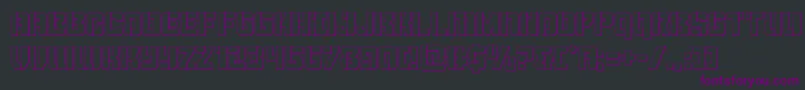 Шрифт Thundertrooperout – фиолетовые шрифты на чёрном фоне