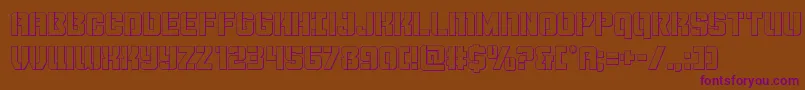 Thundertrooperout-fontti – violetit fontit ruskealla taustalla