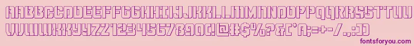Шрифт Thundertrooperout – фиолетовые шрифты на розовом фоне