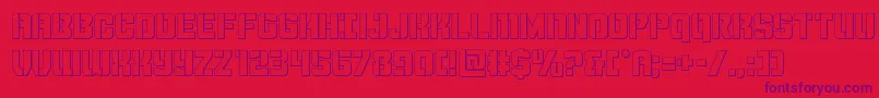 Шрифт Thundertrooperout – фиолетовые шрифты на красном фоне