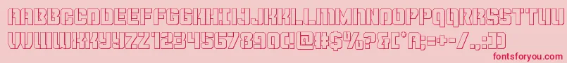Thundertrooperout Font – Red Fonts on Pink Background