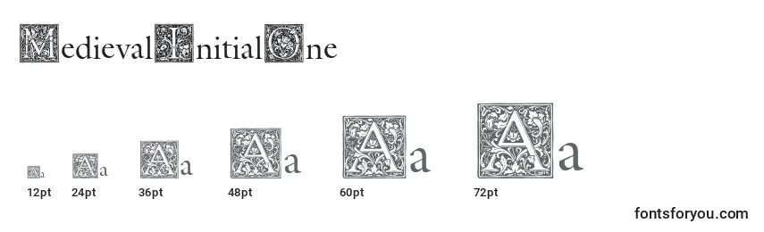 Размеры шрифта MedievalInitialOne