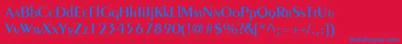 PeignotLtDemi Font – Blue Fonts on Red Background