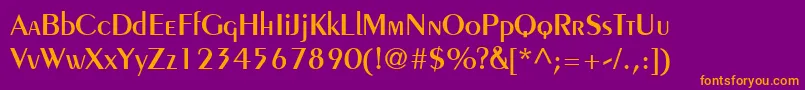 PeignotLtDemi Font – Orange Fonts on Purple Background