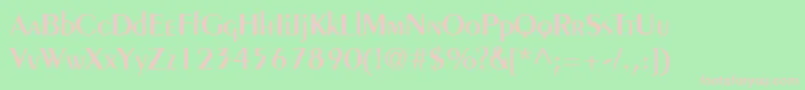 PeignotLtDemi Font – Pink Fonts on Green Background