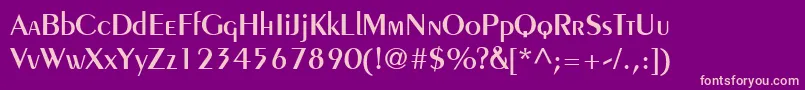 PeignotLtDemi Font – Pink Fonts on Purple Background