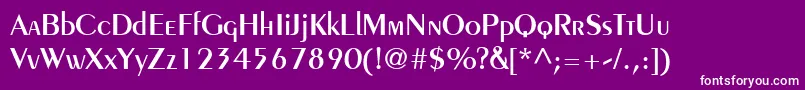 PeignotLtDemi Font – White Fonts on Purple Background
