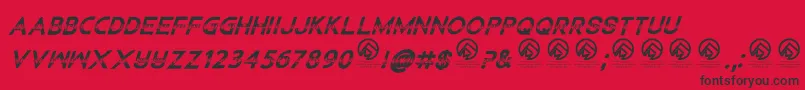 ChildrenamonglionsItalic Font – Black Fonts on Red Background