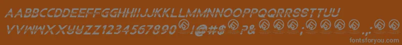 fuente ChildrenamonglionsItalic – Fuentes Grises Sobre Fondo Marrón