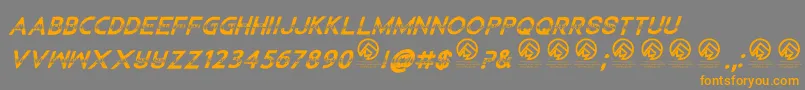 ChildrenamonglionsItalic Font – Orange Fonts on Gray Background