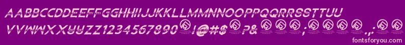 ChildrenamonglionsItalic Font – Pink Fonts on Purple Background