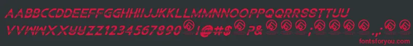 ChildrenamonglionsItalic Font – Red Fonts on Black Background
