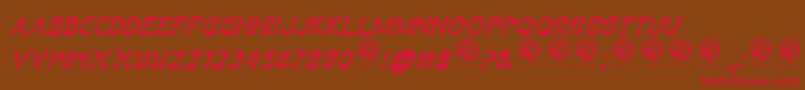 ChildrenamonglionsItalic Font – Red Fonts on Brown Background