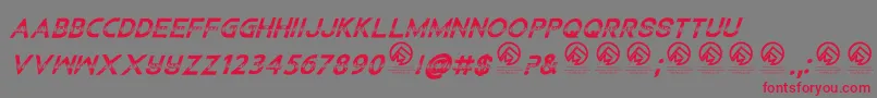 ChildrenamonglionsItalic-Schriftart – Rote Schriften auf grauem Hintergrund