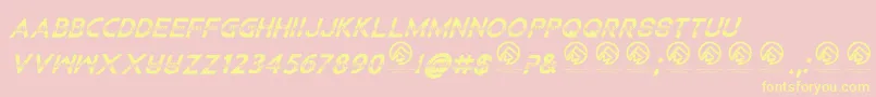 ChildrenamonglionsItalic Font – Yellow Fonts on Pink Background