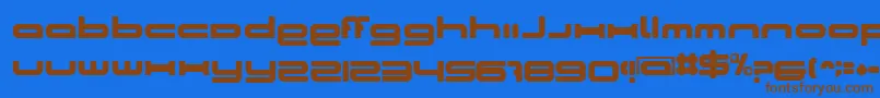 CosmicGirl Font – Brown Fonts on Blue Background
