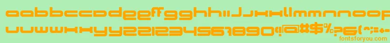 Police CosmicGirl – polices orange sur fond vert